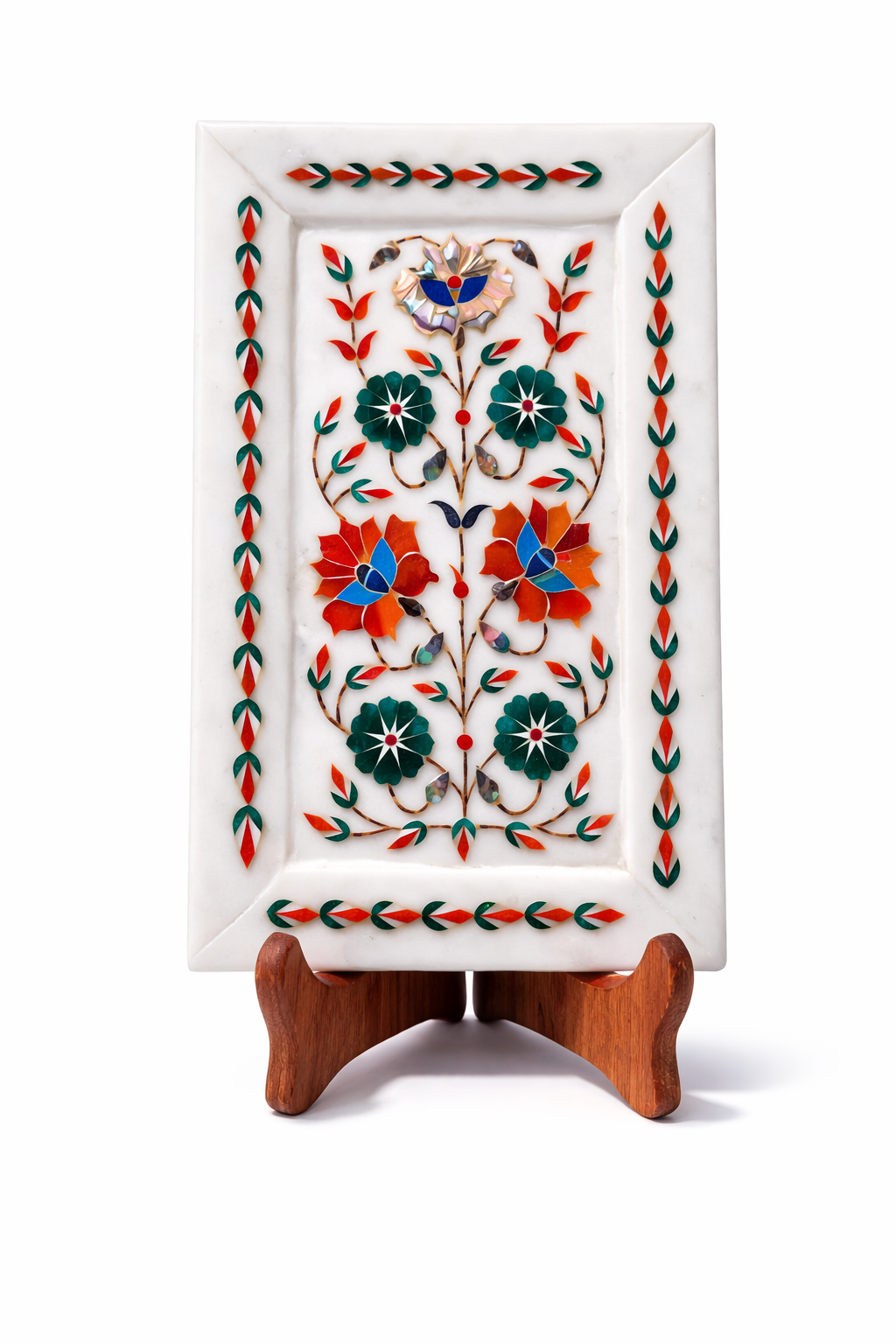 Khumali Crafts Premium Marble Decorative Tray